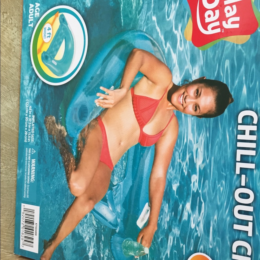 Chill Out Chair Inflatable Pool Swim Float 4 feet